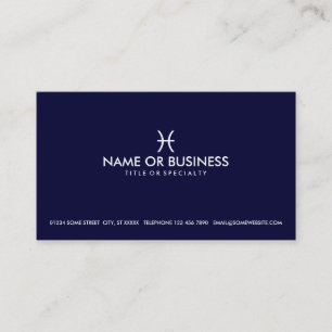 simple pisces business card
