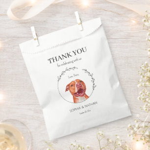 Simple Pit Bull Wedding Thank You Favour Bag