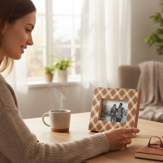 Simple Plaid Modern Etched Picture Frame (Creator Uploaded)