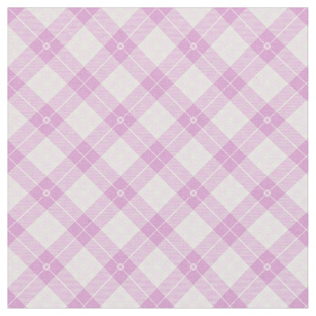 Simple Plaid Pattern Light Pink Baby Girl Nursery Fabric (Close Up)