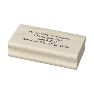 Simple Plain Address Rubber Stamps