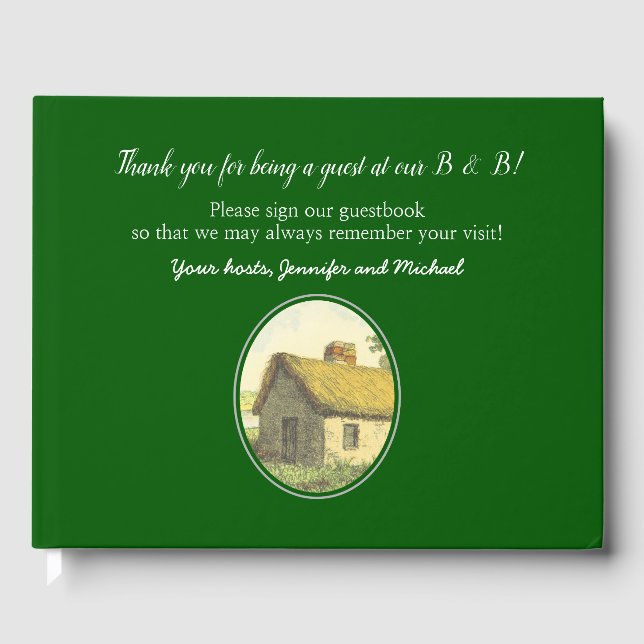 Simple, Plain B and B Guestbook (Front)