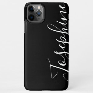 Simple Plain Black and White Custom Hand Lettered iPhone 11Pro Max Case