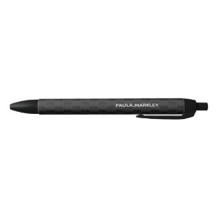 Simple Plain Black Grey Modern Monogram Pattern Ink Pen