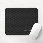 Simple Plain Black Grey Modern Monogram Pattern Mouse Pad (With Mouse)