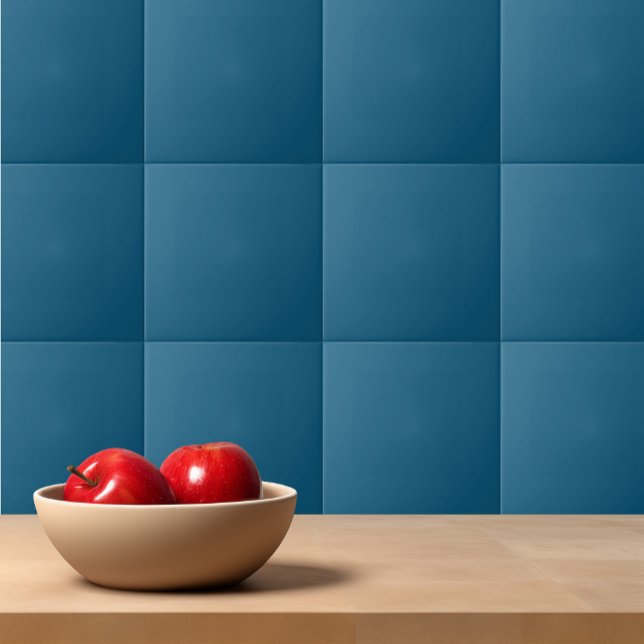 Simple plain Blue Sapphire solid colour Ceramic Tile (Creator Uploaded)