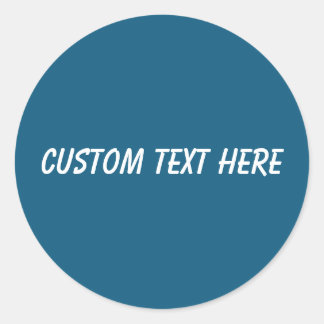 Simple plain Blue Sapphire solid colour Classic Round Sticker