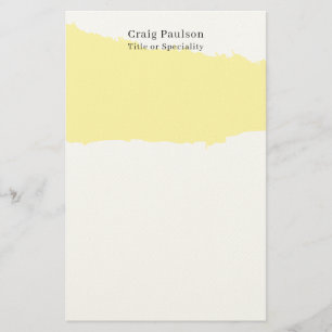 Simple Plain Cream Black White Minimalist Modern Stationery