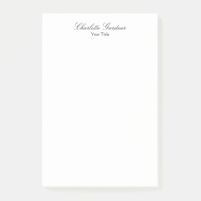 Simple plain creative stylish unique modern white post-it notes (Front)