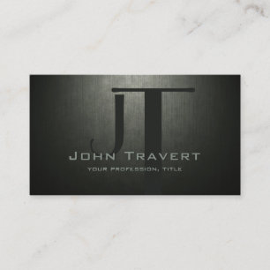 Simple Plain Custom Monogram Realtor Business Card