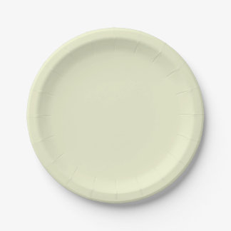 SIMPLE PLAIN CUSTOM NAME WEDDING BIRTHDAY LEMON PAPER PLATE