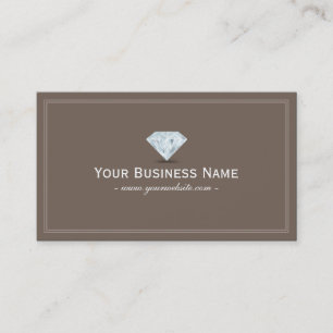 Simple Plain Diamond Business Card