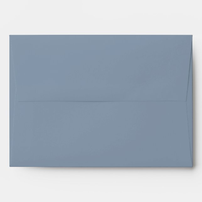 Simple Plain Dusty Blue Envelope (Back (Top Flap))