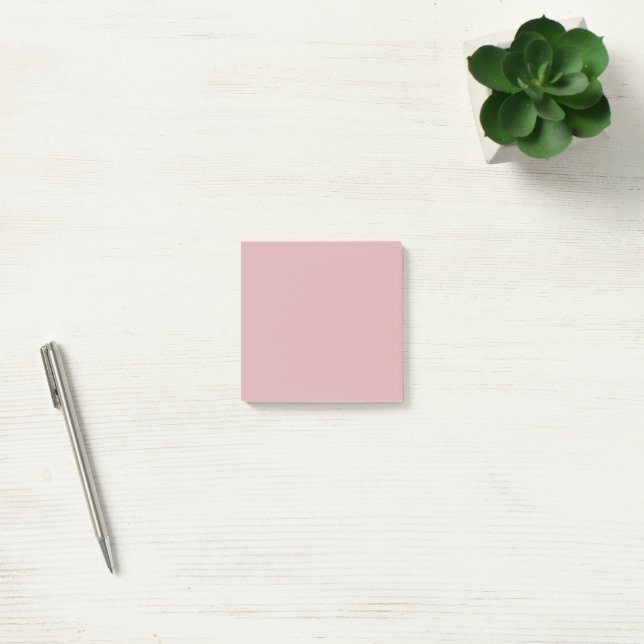 Simple Plain Dusty Pink Custom Post-it Notes (Office)