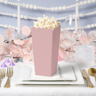 Simple Plain Dusty Pink Popcorn Favour Box