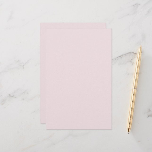 Simple Plain Dusty Rose Stationery (Front/Back In Situ)
