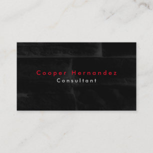 Simple Plain Elegant Black Grey Professional Business Card