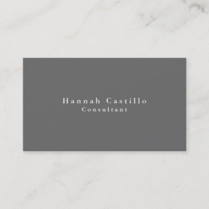 Simple Plain Elegant Dim Grey Modern Business Card