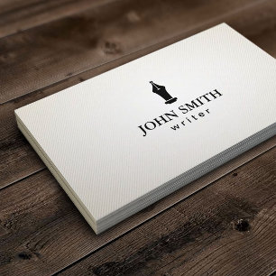 Simple Plain Freelance Writer Business Card