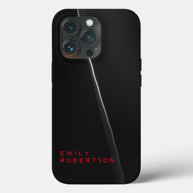 Simple Plain Grey Black Trendy Modern Minimalist Case-Mate iPhone Case (Back)