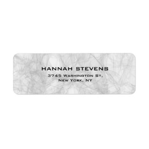 Simple Plain Grey Elegant Modern Return Address Label