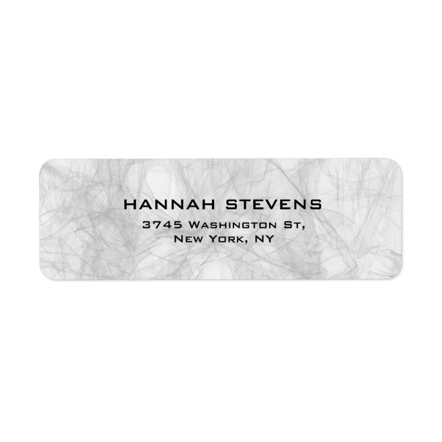 Simple Plain Grey Elegant Modern Return Address Label (Front)