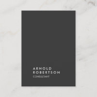 Simple Plain Grey Trendy Business Card