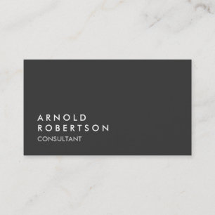 Simple Plain Grey Trendy Business Card