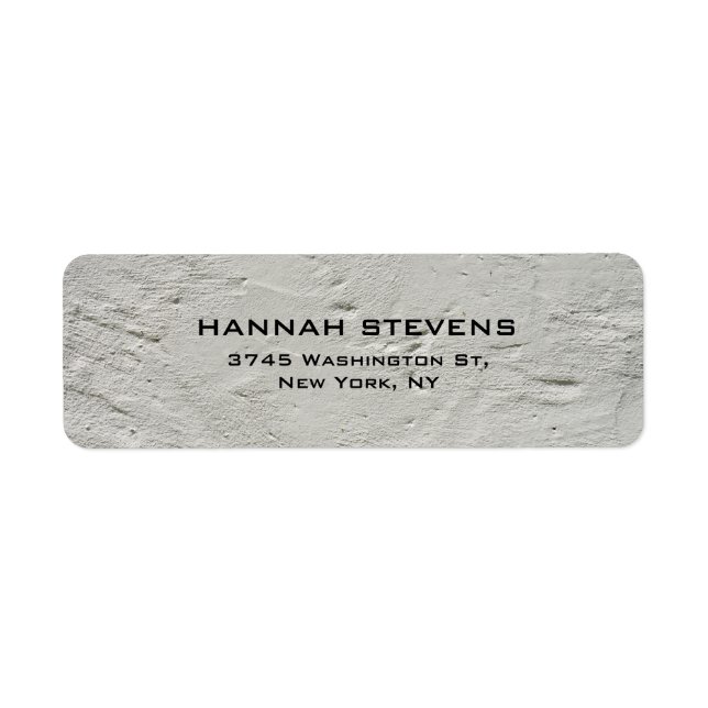 Simple Plain Grey Wall Elegant Modern Return Address Label (Front)