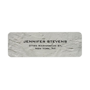 Simple Plain Grey Wall Elegant Modern Return Address Label