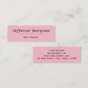Simple & Plain Hair Dresser Business Card
