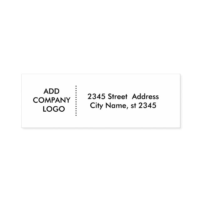 Simple plain logo business self-inking stamp (Design)