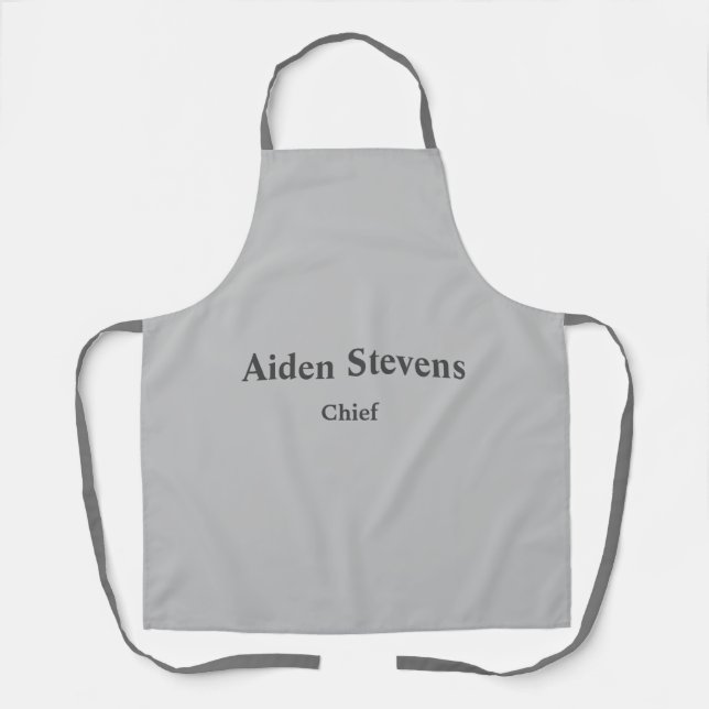 Simple Plain Minimalist Classical Apron (Front)