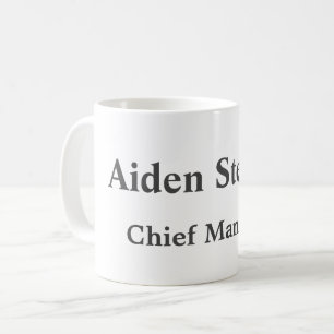 Simple Plain Minimalist Classical White Coffee Mug