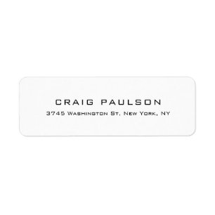 Simple Plain Minimalist Elegant Classical Design Return Address Label