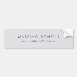 Simple Plain Minimalist Elegant Modern Grey Bumper Sticker