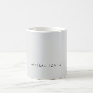 Simple Plain Minimalist Elegant Modern Grey Coffee Mug