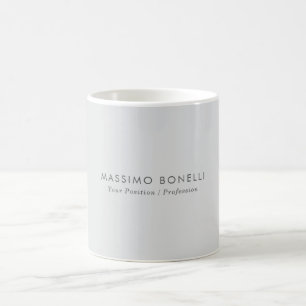 Simple Plain Minimalist Elegant Modern Grey Coffee Mug