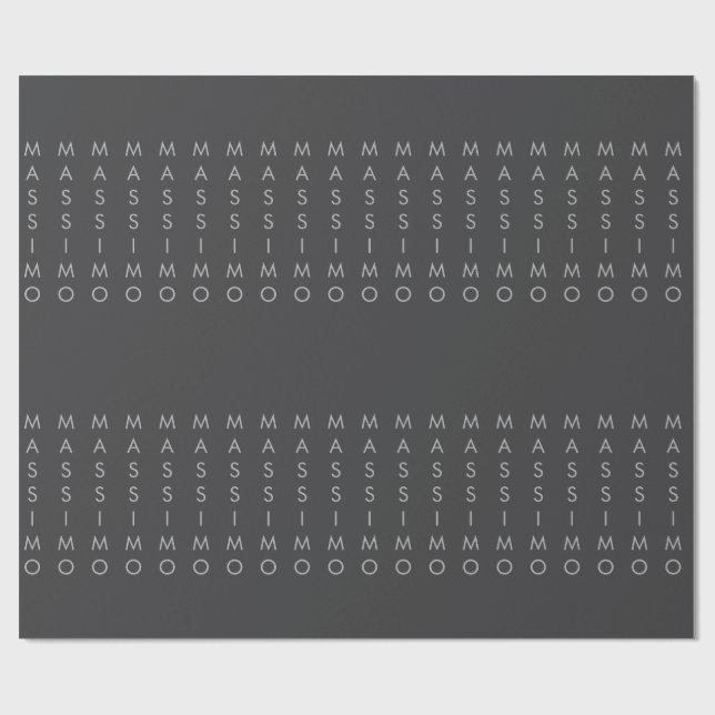Simple Plain Minimalist Elegant Modern Grey Wrapping Paper (Flat)