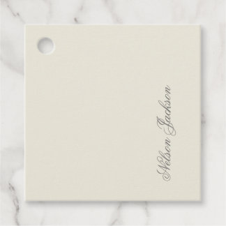 Simple Plain Minimalist Elegant Modern Pastel Favour Tags