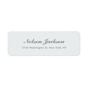 Simple Plain Minimalist Elegant Modern Pastel Return Address Label
