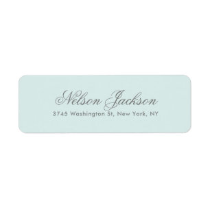 Simple Plain Minimalist Elegant Modern Pastel Return Address Label