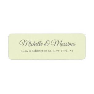 Simple Plain Minimalist Elegant Modern Pastel Return Address Label