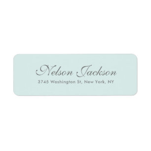 Simple Plain Minimalist Elegant Modern Pastel Return Address Label