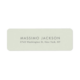 Simple Plain Minimalist Elegant Modern Pastel Return Address Label