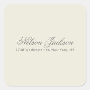 Simple Plain Minimalist Elegant Modern Pastel Square Sticker