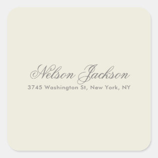 Simple Plain Minimalist Elegant Modern Pastel Square Sticker