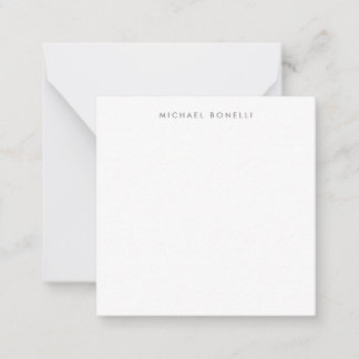 Simple Plain Minimalist Elegant Modern White Card
