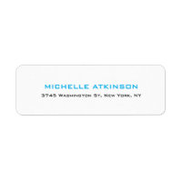 Simple Plain Minimalist Sky Blue White Modern