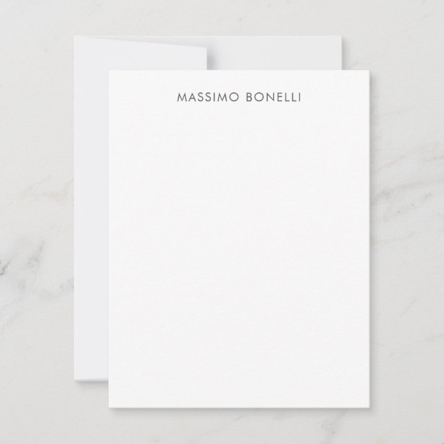 Simple Plain Modern Elegant  Card (Front)